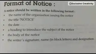 Notice Writing Format with Practice Questions for Class 11 and 12 (English - Writing skills)