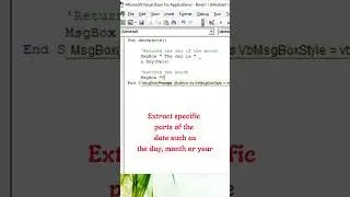 How to use 'DATE FUNCTION' in VBA | Visual Basic Application