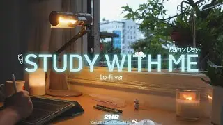 2-HOUR STUDY WITH ME | Relaxing Lo-Fi | Rain sound🌧️, Background noises | Pomodoro 50-10 | Sunset