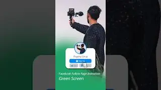 Facebook Follow Page Animation | Green Screen Background 