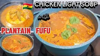 Have you tried CHICKEN LIGHT SOUP with PLANTAIN FUFU? @PrettySarah31 #lunch #dinner #ghanafood