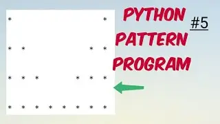 Python tutorial-Star pattern program in python, python programming