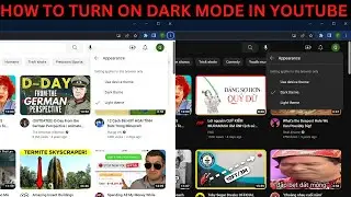 How to turn on  dark mode in Youtube!