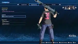 Sword Art Online Fractured Daydream GGO Black Casual shirt and weapon