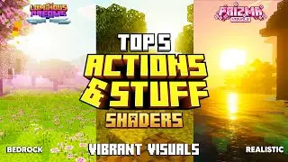 TOP 5 BEDROCK SHADERS for Actions & Stuff 1.9 (vibrant visuals)