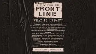 A View From The Front Line – What is Urban?