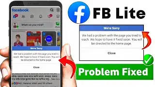 Facebook lite we're sorry story problem | How to fix facebook lite we're sorry story problem