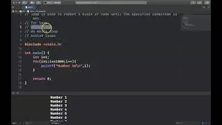 C Programming Language: 1. Loop