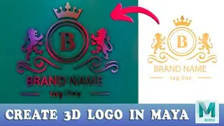 how to create 3d logo In maya | Maya Tutorial