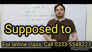 Supposed to | Modal Verbs | By Syed Ali Raza Kazmi