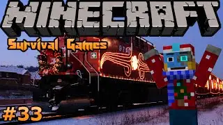 All aboard the Christmas train!   Minecraft Survival Games Ep 33