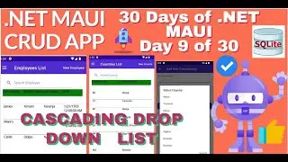 STEP 12. How to Create CRUD Employees APP in .NET MAUI ||Cascading Drop Down List |SQLITE|Part 9