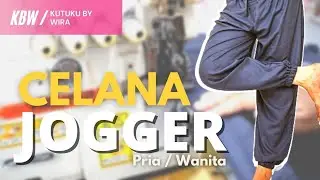 15 Menit Membuat CELANA JOGGER dengan Karet untuk Pria / Wanita