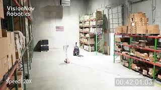 Autonomous Forklifts - Vision Nav: Timelapse Record of Automatic Trailer Truck Loading and Unloading
