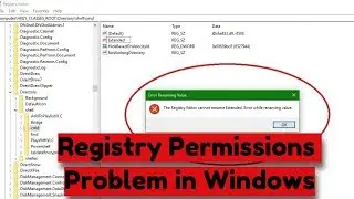 Error writing value's new contents on registry how to Fix on Windows 10