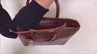 Вместительная кожаная сумка  866 Wine Red