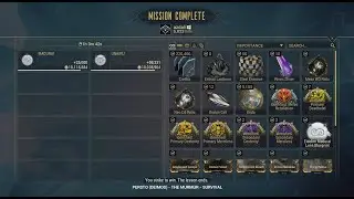 Warframe - 1 Hour Solo Steel Path The Murmur Survival: Saryn Prime & Sobek