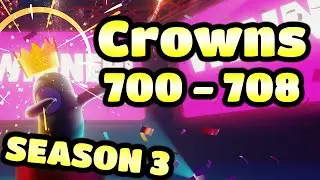 Crown Wins #700 to #708 - THIN ICE + ROLL OFF! ► Fall Guys SEASON 3