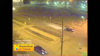 Въехал в фонтан - г.Ишимбай ул.Губкина 12.04.14