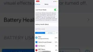 IOS 11.3 Battery Update - Health check