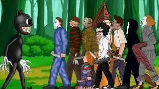 Catoon Cat vs Michael, Freddy, Jason, Chucky, Jeff, Leatherface, Ghostface & More | Episode 57