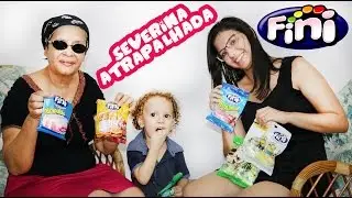 EXPERIMENTANDO DOCES FINI - Cadu, Dany  e Severina Atrapalhada - Balas Fini