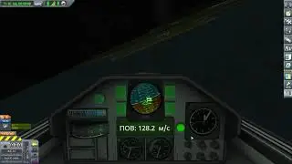 Красивая ночная посадка самолёта - KSP