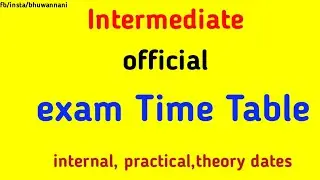 AP TS intermediate time table official 2019|telangana inter ap inter time table official share must