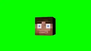 Cabeça do Steve Girando - Steve Head Rotating [Fundo Verde - Chroma Key]
