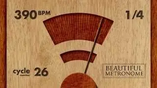 390 BPM 1/4 Wood Metronome HD