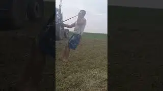 Самодельный погрузчик рулонных мини тюков. Вариант номер 3.