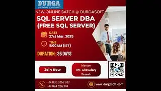 🔥SQL Server DBA (Free SQL Server) | New Batch from 27th March 2025 | Learn from Experts @ DURGASOFT🚀