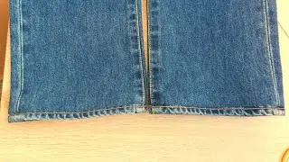 How to shorten jeans while keeping the signature stitching