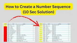 How to Create a Number Sequence or Serial Number in Excel | Easy Tutorial