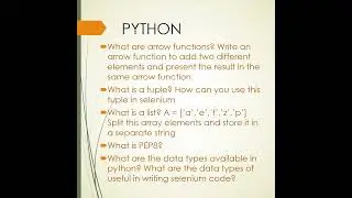 L&T Selenium Interview Questions for exp 5 to 12 yrs #selenium @selenium #python #java
