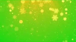Golden Snowflake Animation | Christmas Green Screen Background ❄️🎄 
