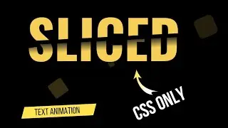 Sliced Text Animation CSS Effects With Animated Particle Background | Pure CSS Tricks | Web Design