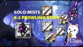 ALBION ONLINE  SOLO MISTS! 8.3 PROWLING STAFF! STREAM HIGHLIGHTS #47!
