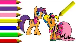 Twilight Sparkle Pinkie Pie My Little Pony Coloring Book Fun MLP Game for Kids