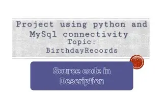 Project using python and MySql connectivity for class 12 cs