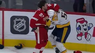 Roman Josi and Alex DeBrincat Drop the Gloves