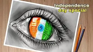 independence day drawing/Indian Flag Eye drawing/ 15 aug special drawing with oil pastel #indian