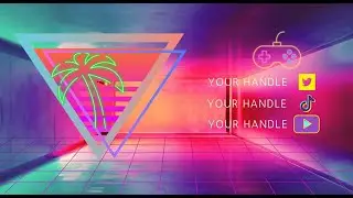 Retro Neon Banner - Part 2 (Twitch) #Canva
