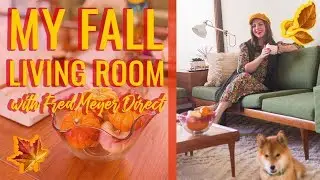 Mid Century Fall Living Room Shopping + Unboxing with Fred Meyer Direct // #ad