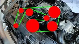 Installing or replacing the poly V-belt on a Mercedes Benz C class 200 cdi 2002 (W203)