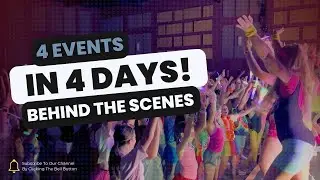 4 events in 4 Days. Behind the scenes for 2 summer camp events,  a corporate fundraiser & a wedding