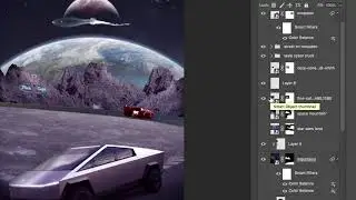 Tesla Cybertruck vs Lightning McQueen Mashup Design Using Adobe Photoshop!