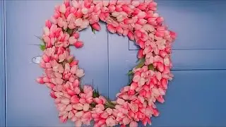 DIY Spring Tulip Wreath | DIY 봄 튤립 화환