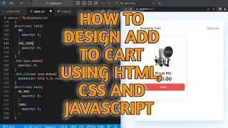 How to Create Add to Cart Functionality using HTML, CSS, and JavaScript || Web design full tutorial