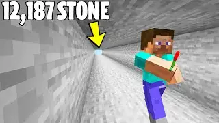 Digging the Longest Mine with a Flower in Minecraft